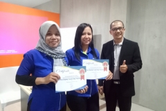 Penghargaan sebagai The Best Participants dalam Inhouse Training of Leadership Batch #3 Final di Artha Kencana Group Kediri Jatim